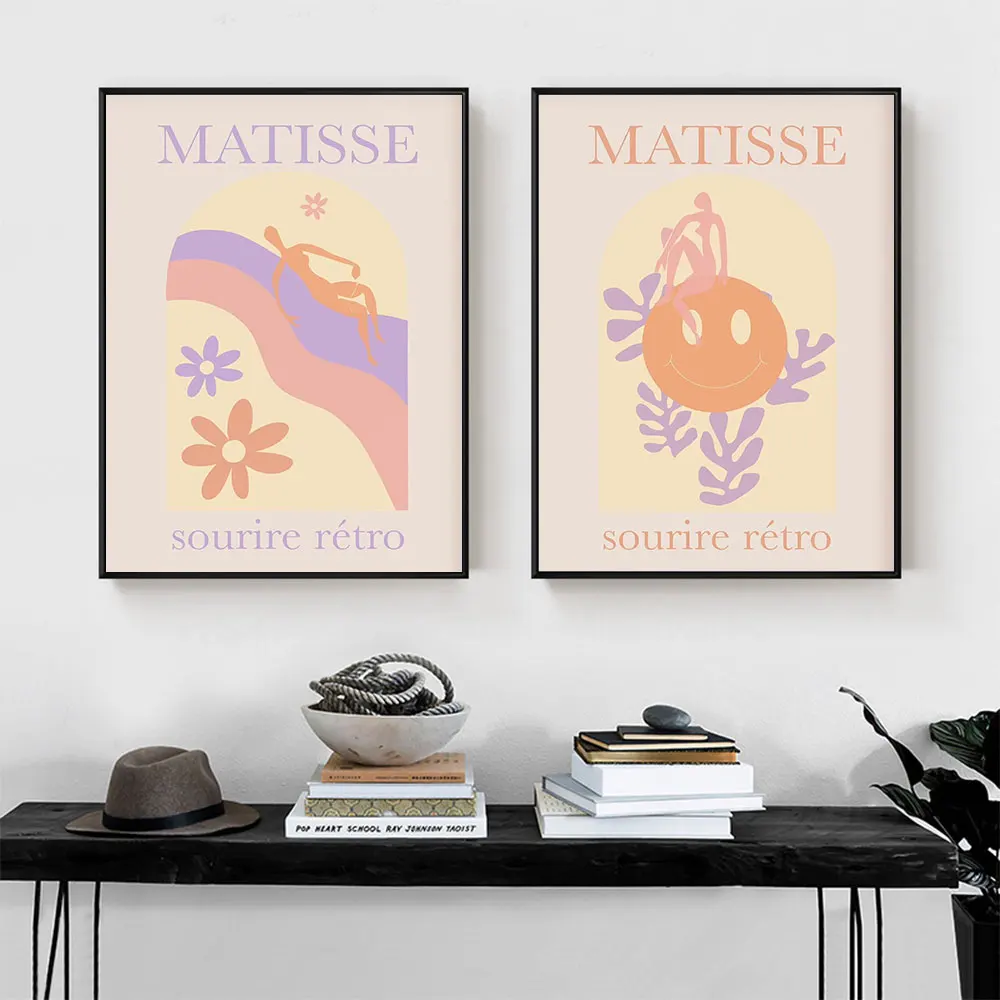 Abstract Poster Matisse Canvas Retro Soft Colors Botanical And Woman Body Nordic Art Print Wall Picture Living Room Home Decor