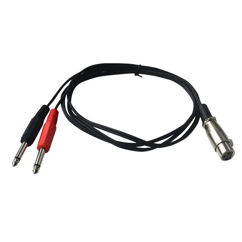 3pin xlr fêmea para duplo 1/4 "6.35mm mono macho plug trs áudio y cabo de cabo 0.3m/1.5m/3m