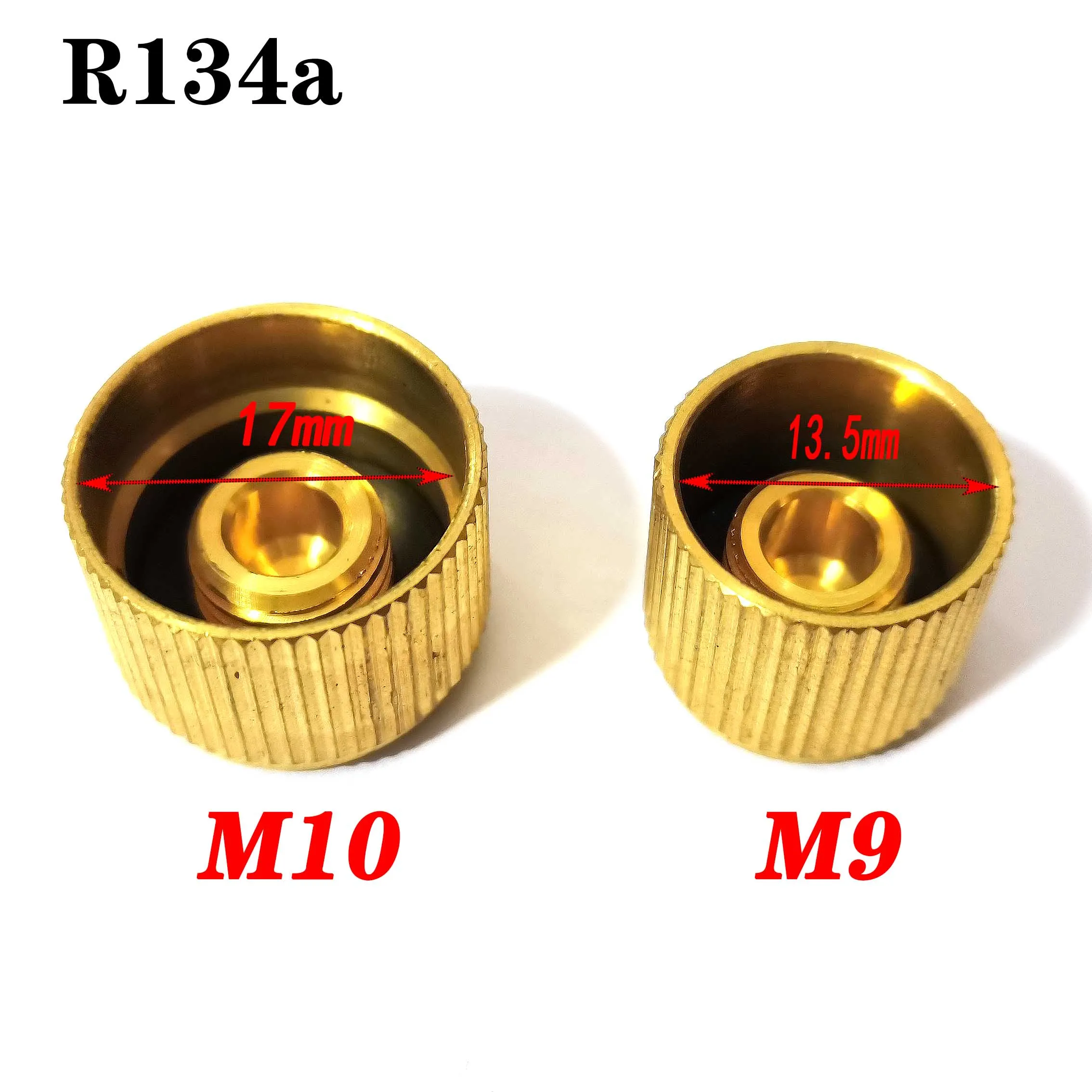 Ar condicionado de automóvel de cobre r134a tampa do núcleo da válvula tampas de poeira da válvula refrigerante altas e baixas para carros asiáticos