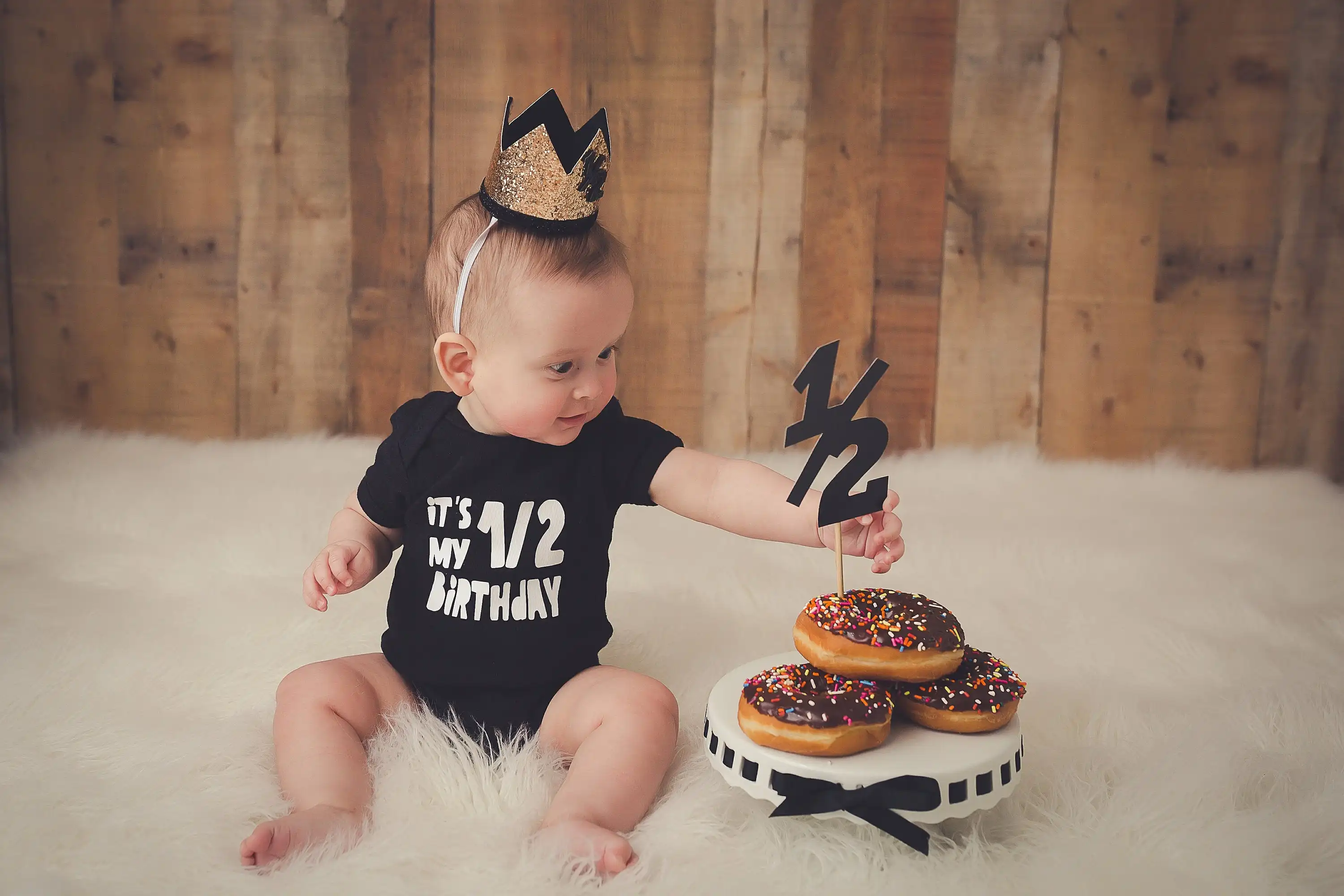 One Half Birthday Rompers 1/2 Half Birthday One-piece Newborn Baby Boy Girl Half Birthday Outfits Gender Neutral Baby Gift