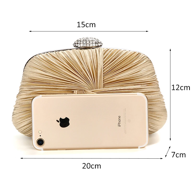 Embreagem de festa prateada para mulheres, bolsa de mão feminina, bolsa de casamento, embreagens de noite, luxo, prata, ZD1007