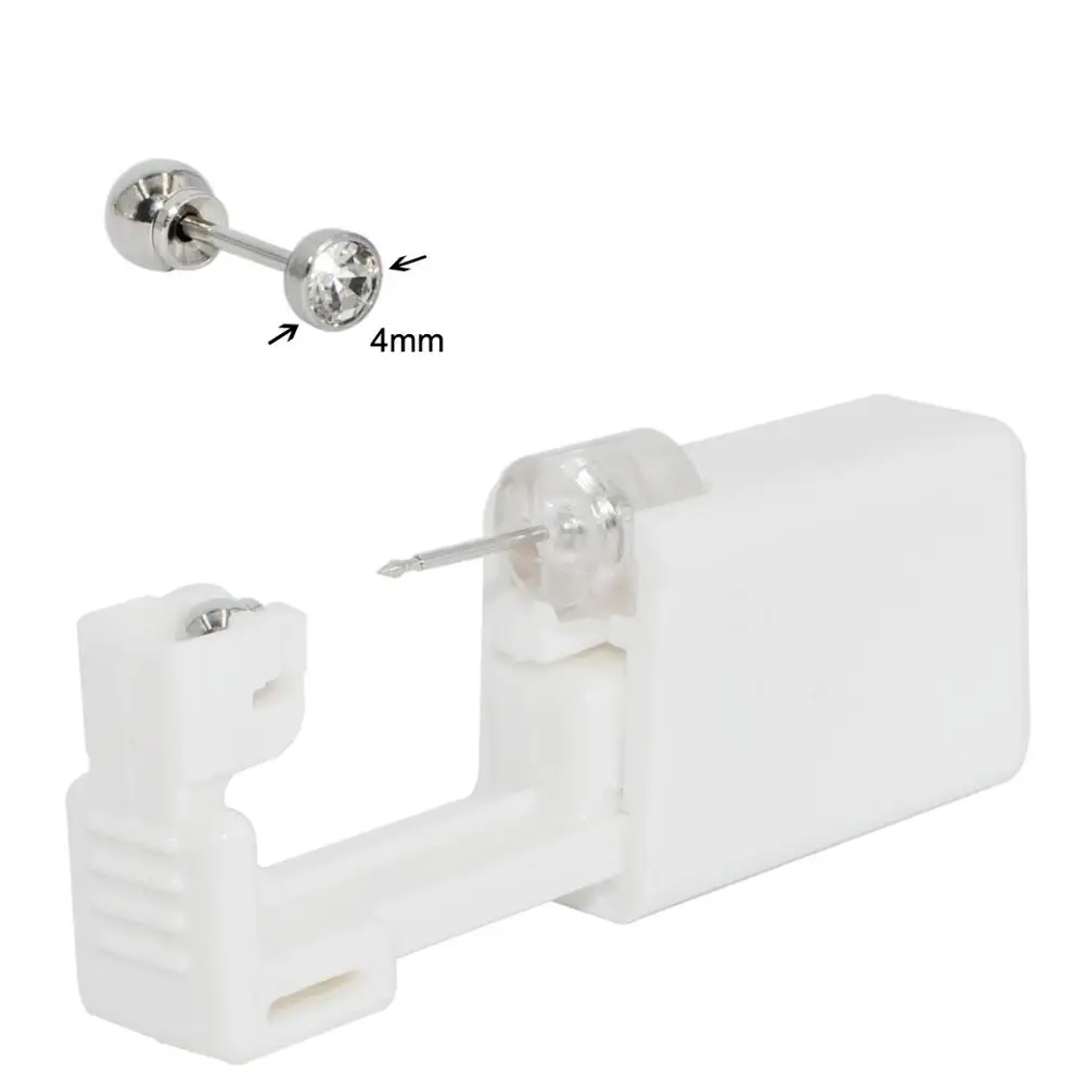 1PC 316L Chirurgisch Staal Oor Stud Wegwerp Steriele Piercing Stud met Veilige Bal Gesp Set Piercing Gun Body piercing Sieraden