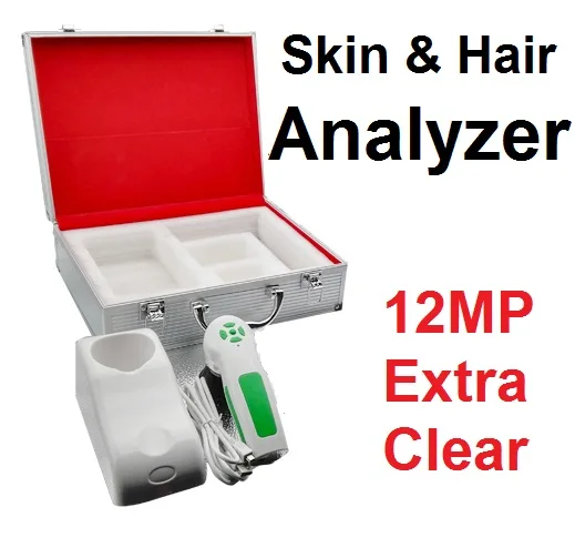 

Skin and Hair Analyzer 2024 New 12 MP Mega Pixels High Resolution Digital USB Camera Skinscope and Hairscope Diagnosis 9822U DHL