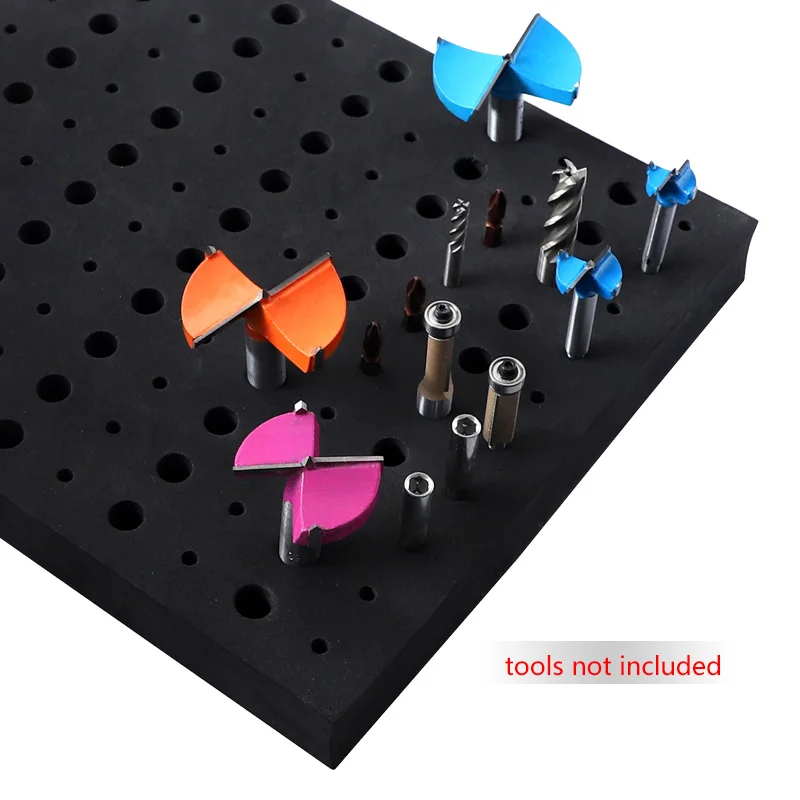 110 fori Router Bit Vano Portaoggetti 13*11 pollici EVA Tool Organizer 1/4 ''1/2'' Gambo di Fresatura Frese E Taglierine Per Micro SIM punta Del Trapano Supporto