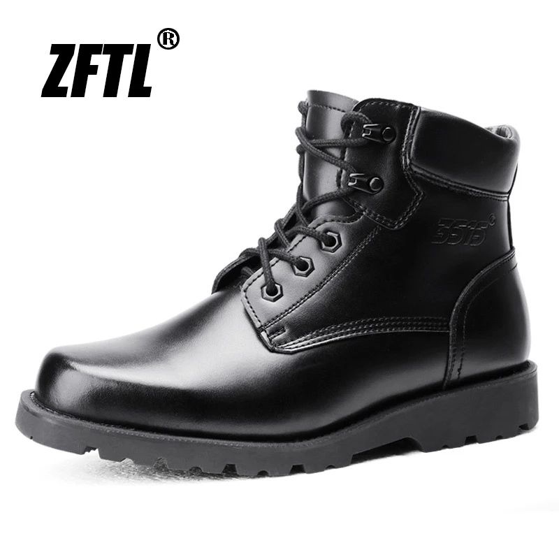 ZFTL Men's Snow Boots Combat boots men's winter warm men's shoes wool cotton boots Outdoor army boots High quality brand Boots