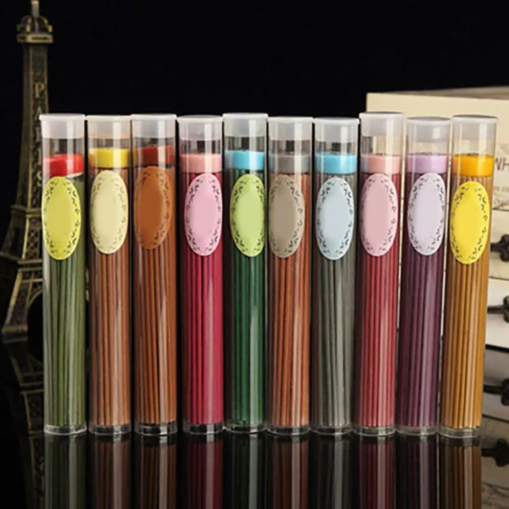 New Arrival !!! 50Pcs Colorful Incense Burner Stick Fragrance Spices Natural Aromaed Air Freshener