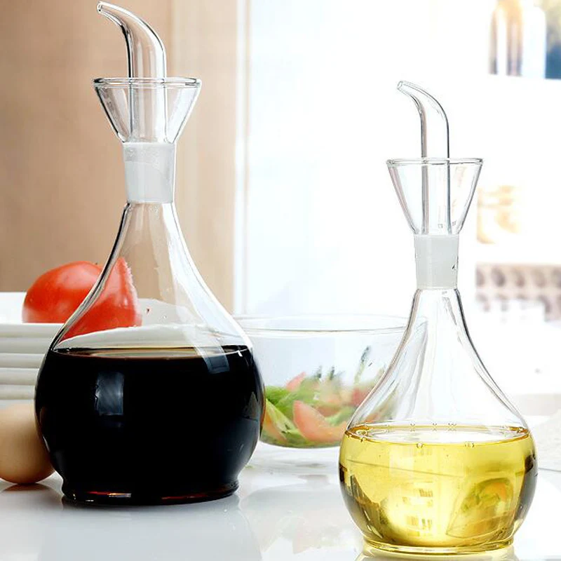 Nordic Glass Oil Pot, Seasoning Pot, Soy Sauce Bottle, Vinegar Pot, Household Kitchen Supplies, Leak-proof Oil Bottle