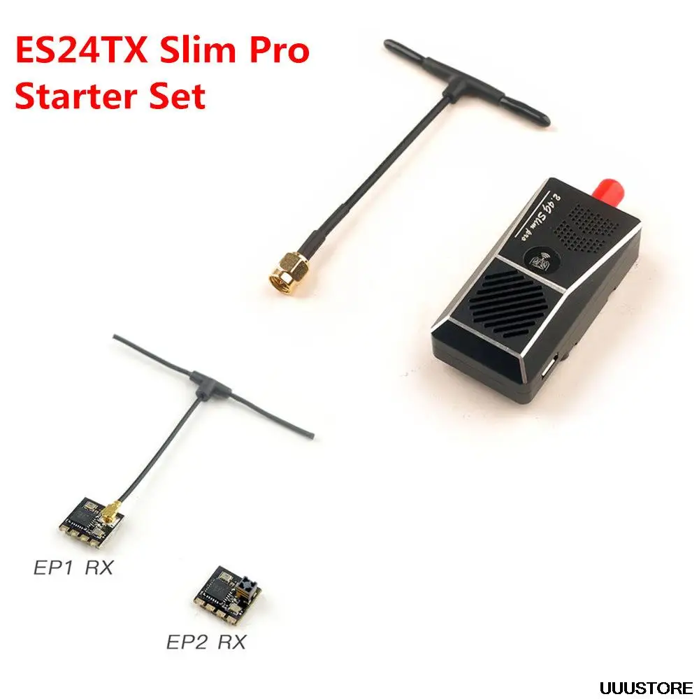 Happymodel 2.4G ExpressLRS ELRS Starter ชุด ES24TX Slim Pro 2.4G Nano TX 3PCS 2.4G EP1 EP2 RX สำหรับ FPV ยาว RC Drones