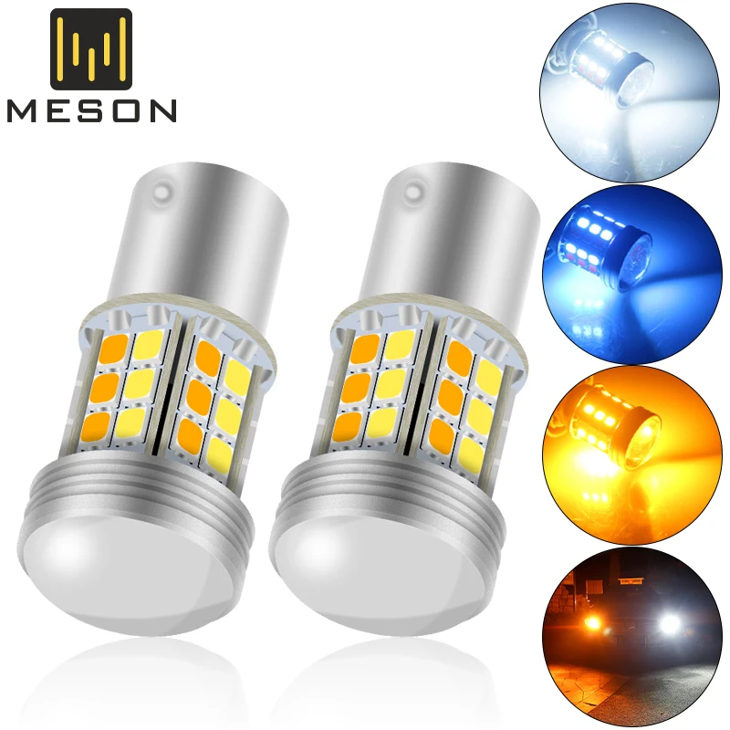 2x T20 7443 W21/5W T25 3157 P27/7W 1157 BAY15D P21/5W podwójny kolor samochodowa żarówka Led lampka kierunkowskazu światło hamowania włącznik światła