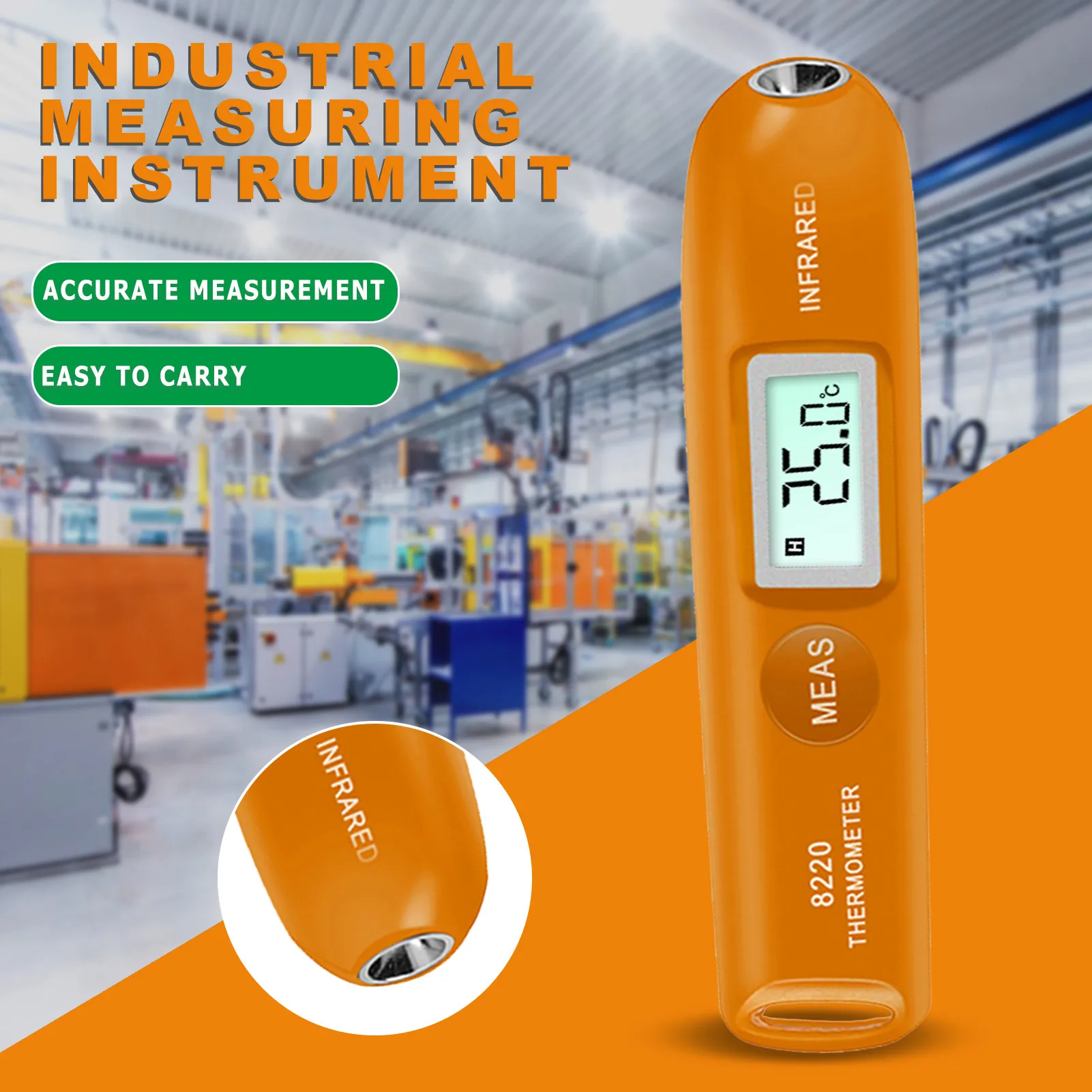 Thermometer C/F Non Contact Pyrometer Industrial Digital IR Temperature Meter -50~220 Degree Celsius Thermometer