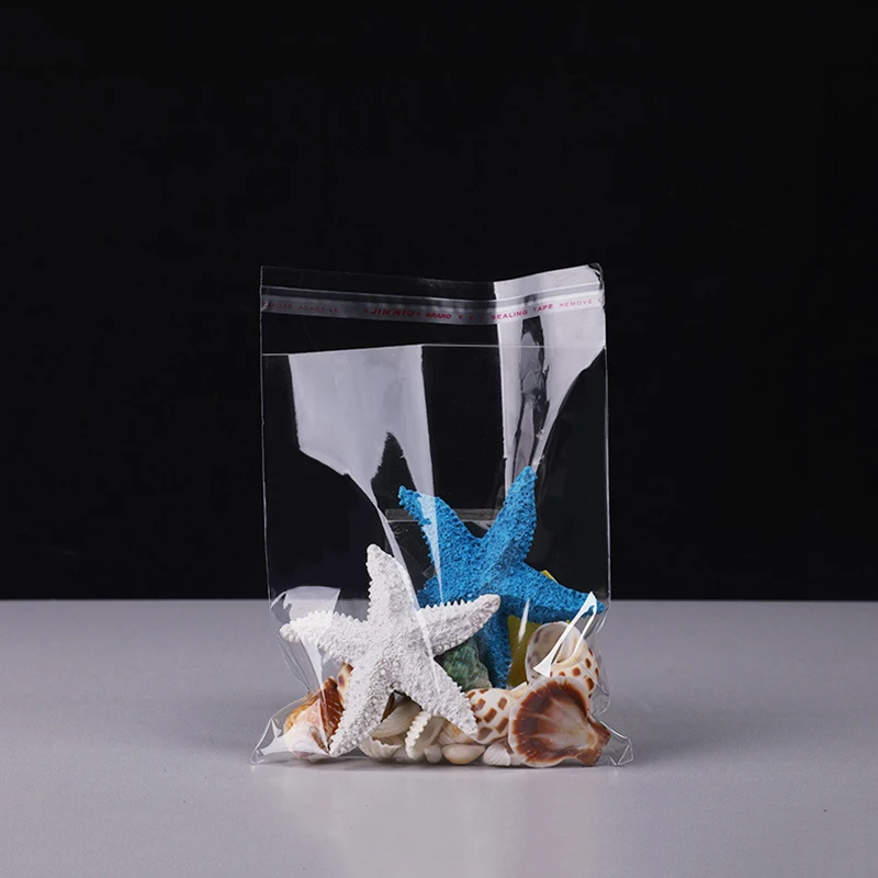 TETP 100Pcs 5Wires Clear Self Adhesive Bag Resealable Waterproof Gift Food Candy Pacakging OPP Plastic Bag Cellophane Storage 썸네일 3