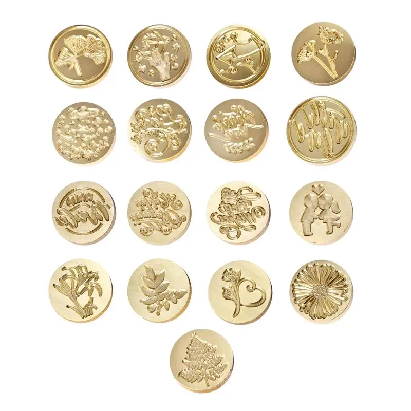 Juego de sellos de sello y estampas de cera Retro Para álbum de recortes, herramientas de sellado de cabeza de cobre, decoración de poste para envolver tarjetas, sellado clásico Retro