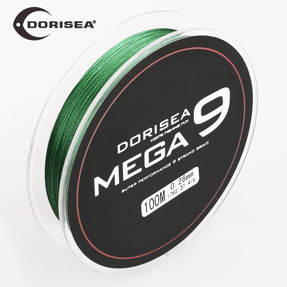 DORISEA MEGA 9 splotów 100M 300M 6LB-310LB PE Extreme pleciony drut wielowłóknowa linka wędkarska Pesca