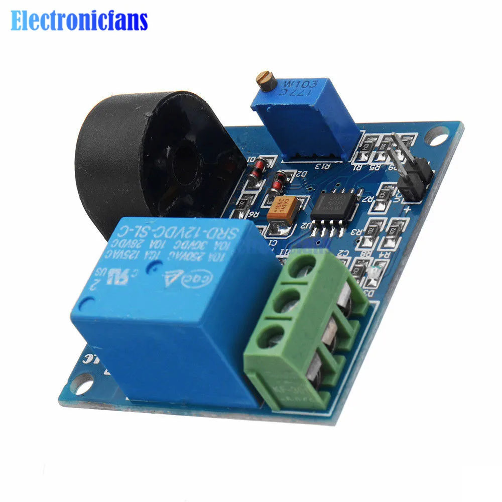 DC 5V 12V 24V Relays AC Current Detection Sensor Module 5A Overcurrent Protection Switch Sensor Board