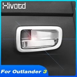 Hivotd Car Inner Door Bowl Cover Interior Moulding Decoration Accessories Styling Parts For Mitsubishi Outlander 3 2016-2023