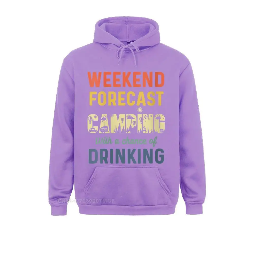 Design Womens Camping Gifts Weekend Forecast Camping With Chance Drinking Streetwear Hoodie Hoodies Retro Men