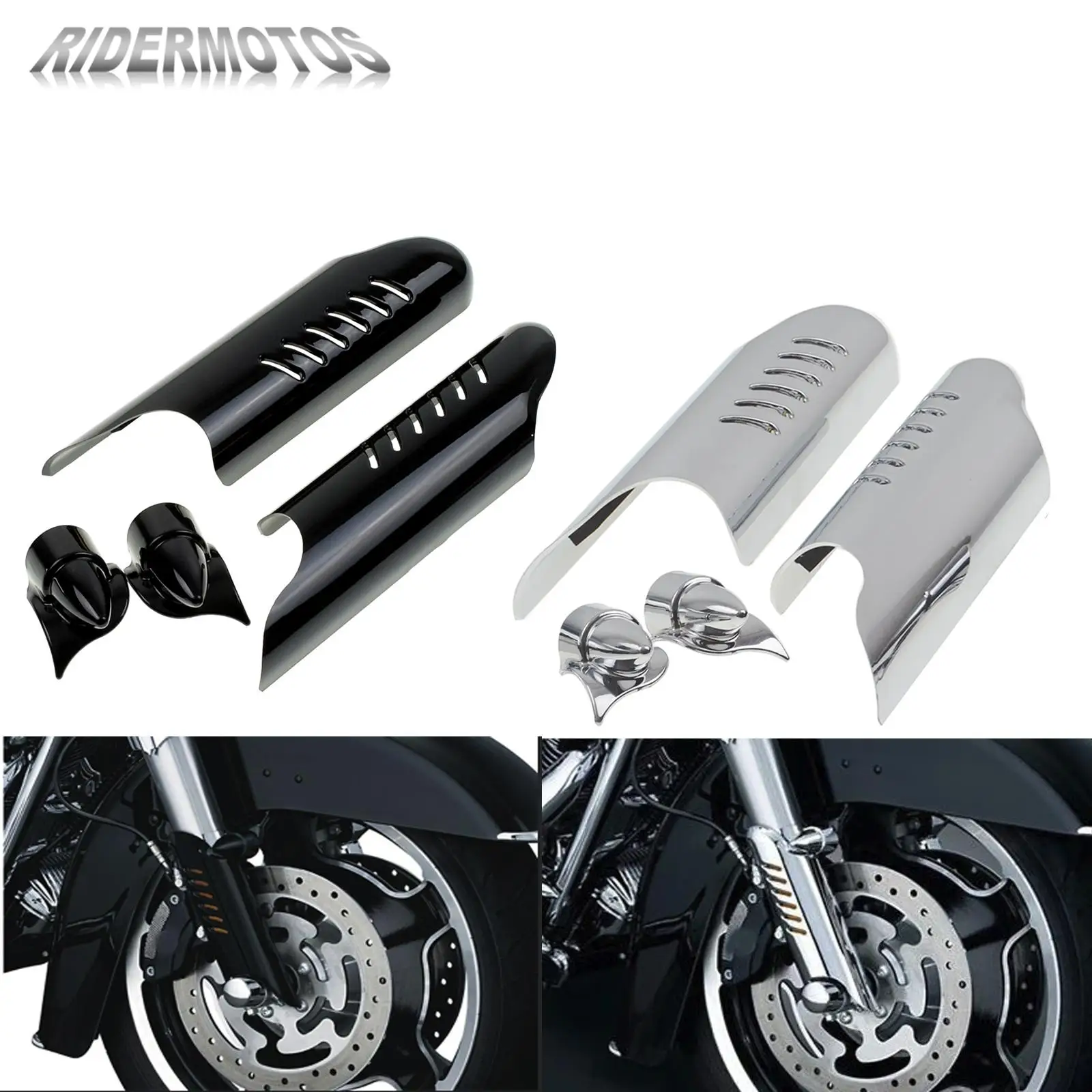 Motorcycle Lower Fork Leg Cover Guard Deflector For Harley Touring Road King Tri Glide Ultra Classic 10-2013 Shield Protector