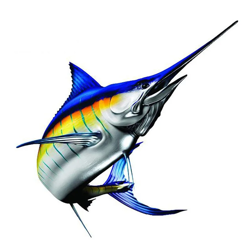 Hot Sell Personality Xiphias Gladius 3D Car Stickers Decals Accessories Auto Decorative Stickers PVC 13cm X 13cm