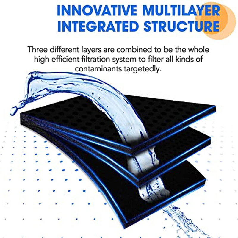 Замените фильтр для воды для холодильника Samsung DA97-17376B DA97-08006C, HAF-QIN, HAF-QIN / EXP, RF23M8070SG (упаковка из 10 шт.)