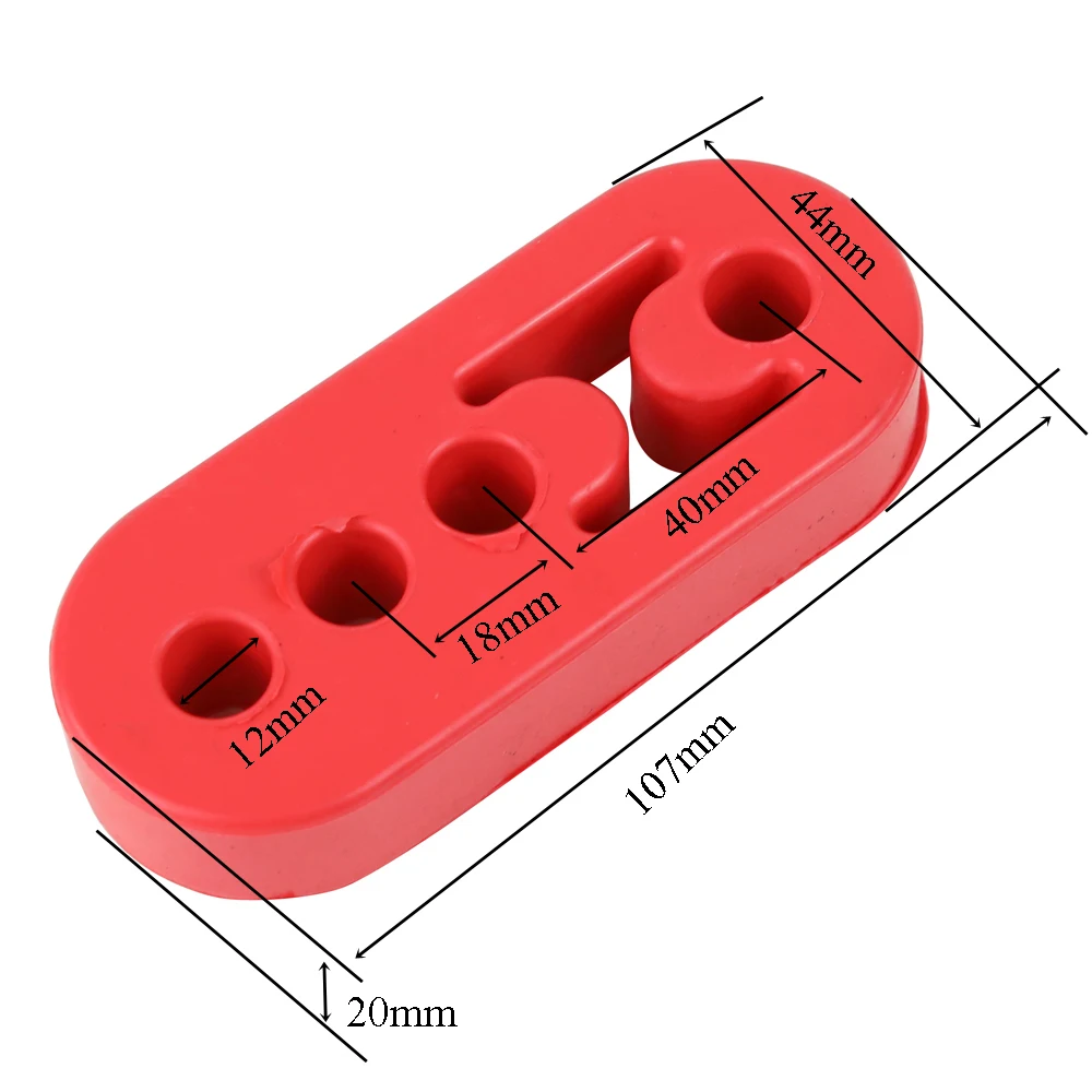 Soportes de montaje de tubo de escape de goma de poliuretano Universal para coche, colgador, silenciador, aislador, soporte de buje, WLR8952