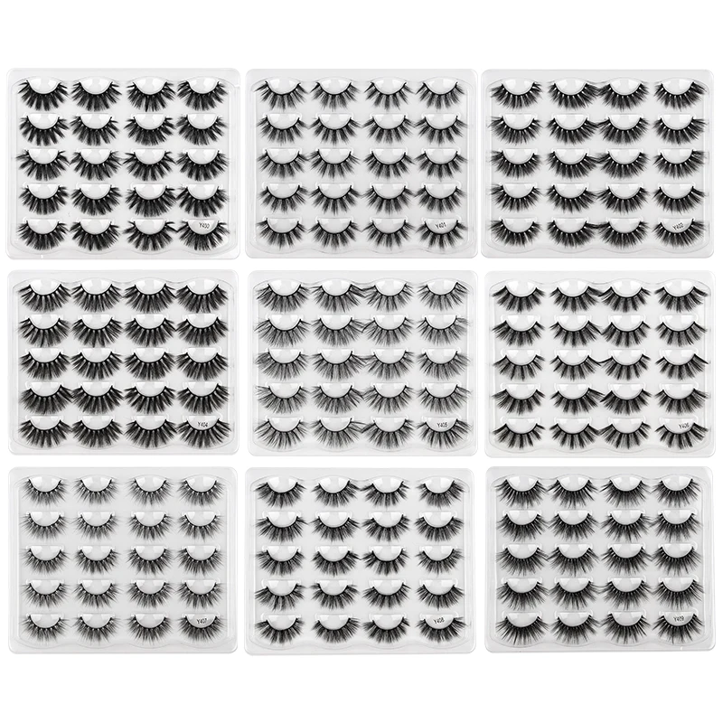 3D 밍크 속눈썹, 솜털 극적인 속눈썹 메이크업, 밍크 속눈썹, 자연스럽고 긴 인조 두꺼운 가짜 속눈썹, 5/10 쌍