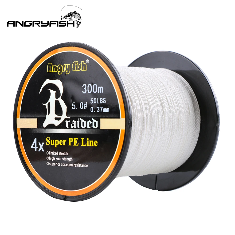 Angryfish 4 Strand 300m linia PE tkana wielowłóknowa linka wędkarska 15-80LB PE linia pleciona żyłka — zdjęcie 2