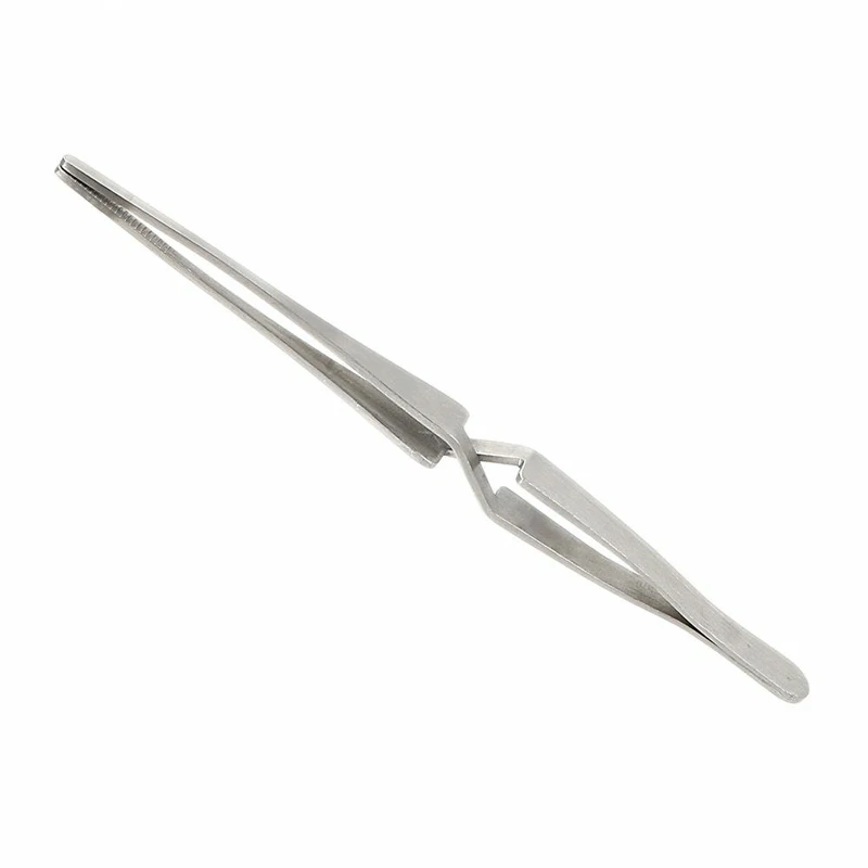 Cross Lock Stainless Steel Reverse Action Curved Straight Tweezer Acrylic Nail Shaping Tweezers Maintenance Hand Tools