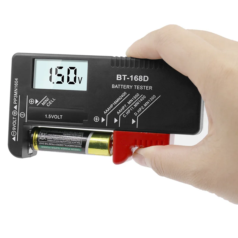 Herramienta de diagnóstico de capacitancia de batería Digital, probador de batería, pantalla LCD, verificación de celda de botón AAA AA, probador