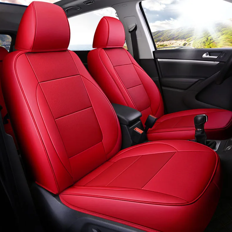 Custom car Seat Covers leather for auto Volkswagen Tiguan Car Seat Covers for Cars auto products auto accessories car sticker