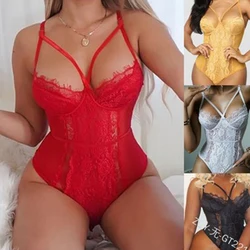 2021 novo verão S-XL sexy rendas lingerie bodysuit bodystockings feminino catsuit roupa interior shapewear g-string moda bodycon topos