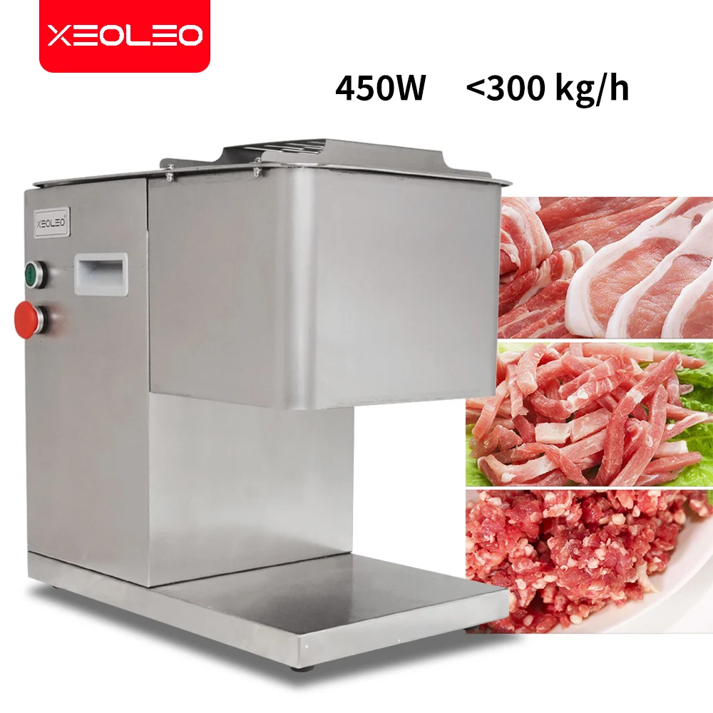 

XEOLEO Meat Slicer machine Commercial Meat cutter Stainless steel Slicer Machine 2~20mm thickness Skiving machine 220V/110V