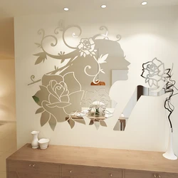 Flower Fairy Acrylic Mirror Wall Stickers, Bedroom 3D Wall Stickers, Living Room Home Decor, DIY Self Adhesive Waterproof Sticke