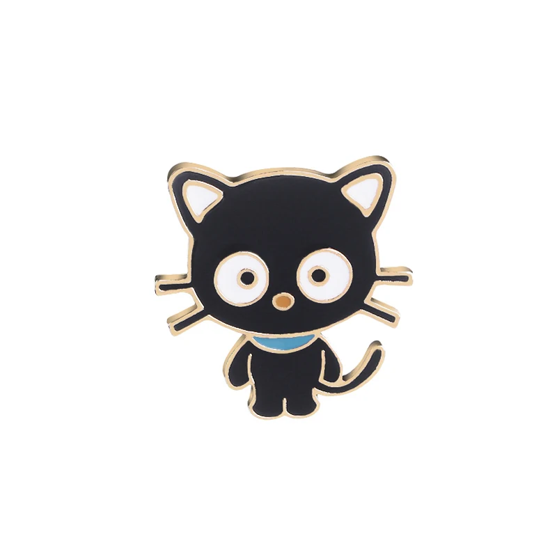 Alfileres de gato negro, broches de animales esmaltados de dibujos animados, pines de metal para mascotas, botón de insignia, chaquetas de mezclilla, pin de jeans, joyería de gato travieso