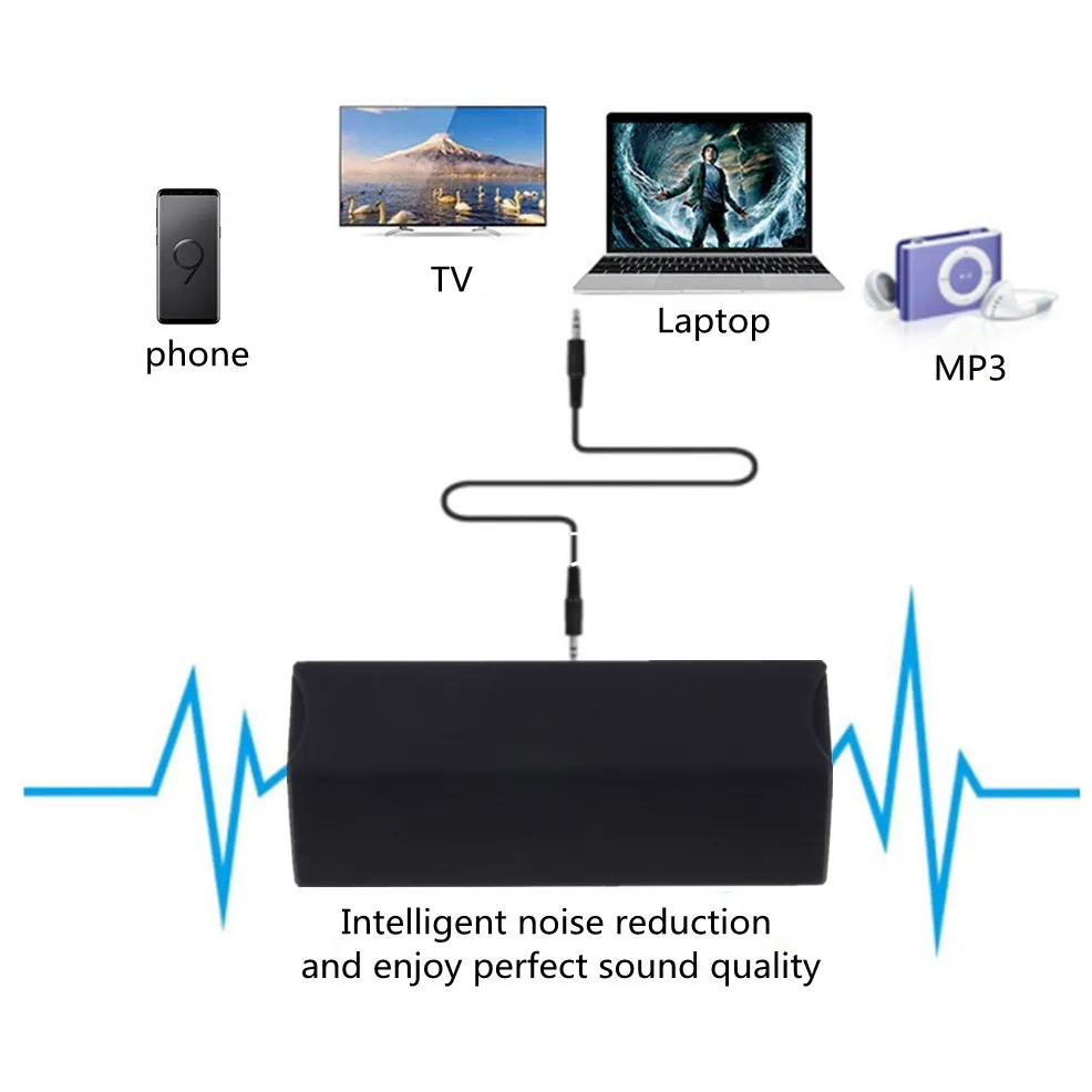 LccKaa-Línea de altavoz de 3,5mm, filtro de ruido de Audio Aux, aislador de ruido de bucle de tierra, elimina el sistema de Audio estéreo para