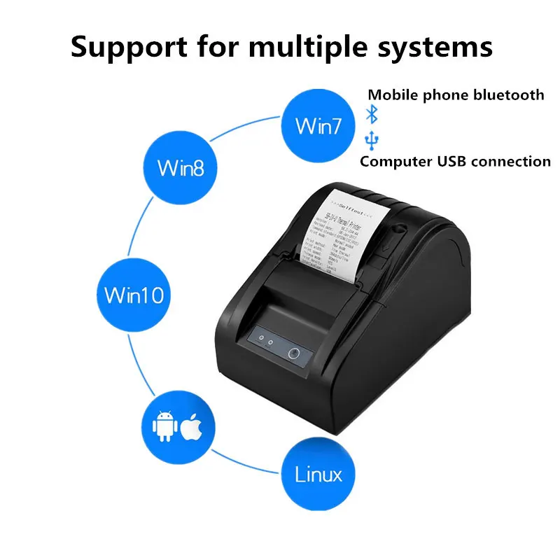 NETUM NT-5890T 58mm USB Thermique Reçu Imprimante RS232 POS pour Restaurant et sourire marke