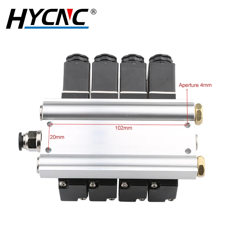 4V210-08 Pneumatic Solenoid Valve 5-Way 2-Position Reversing Valve Air Valve DC24V 220V With Silencer Accessories Base