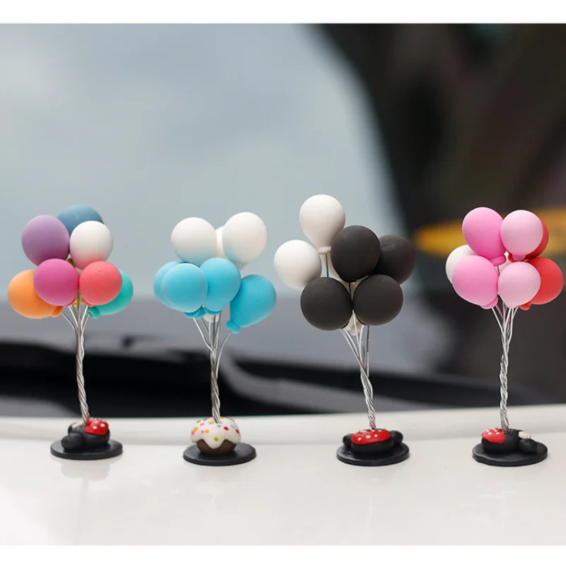 Cartoon Color Soft Clay Advertising Balloon Decoration Car Accessories To For Girls Car Decoration Instrument Auto Accessories