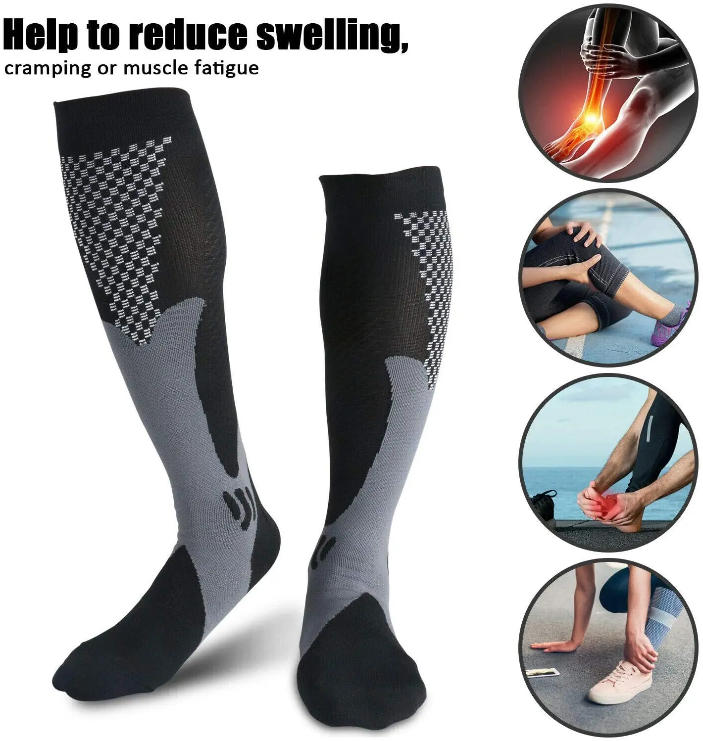 2/3/4/5/6 Pairs Running Compression Socks 20-30 mmHg Men Women Socks Marathon Cycling Football Varicose Veins High quality xxl