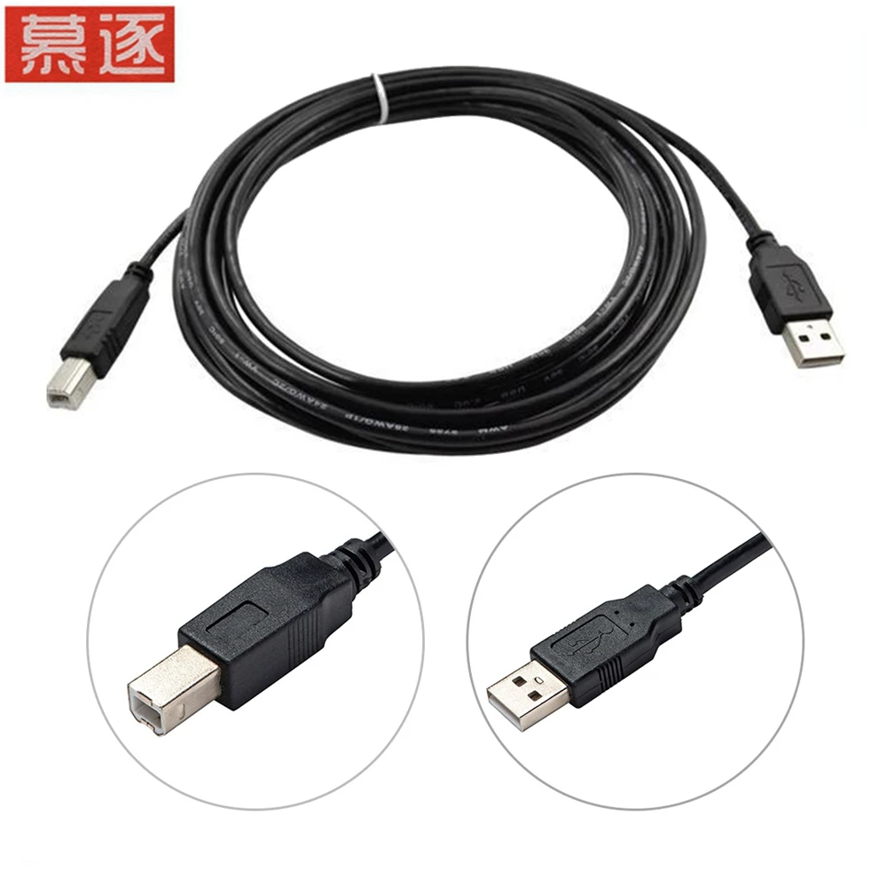 

Кабель для передачи данных профессиональный черный USB 2,0 Провод от A до B квадратный рот принтеры Сканер кабель для передачи данных линия