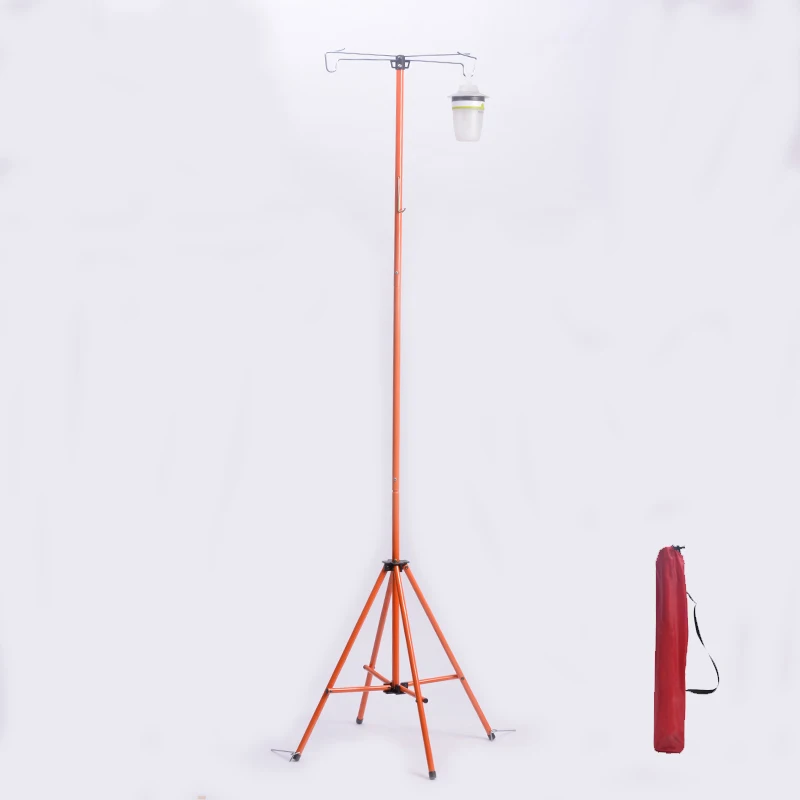 

Height Adjustable Foldable Outdoor Camping Lighting Double-End Bracket Lantern Stand Shelves Supporto Leggero Mensola