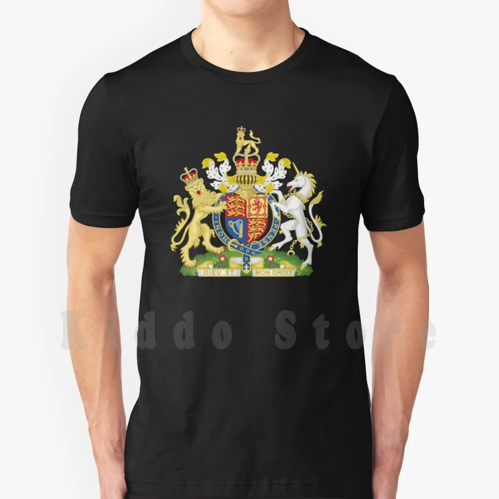 Camiseta y artículos promocionales con el escudo de armas de Dieu Et Mon Droit para niños fanáticos de la historia y la tradición del Reino Unido y Gran Bretaña
