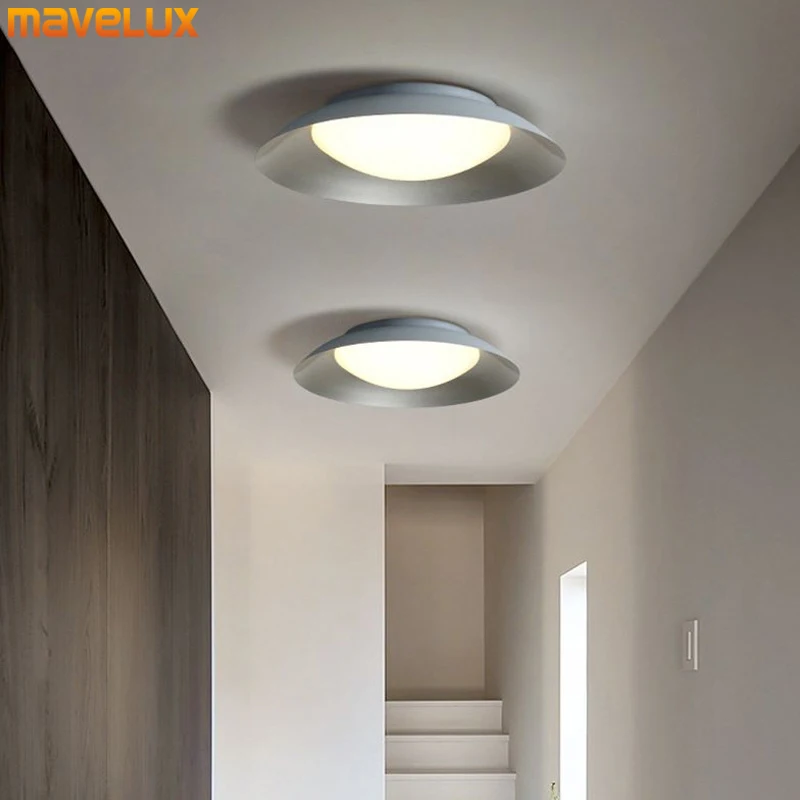 

Simple Modern Led Ceiling Lights Indoor Lightings Gold Silver For Bedroom Study Living Dining Room Corridor AC90-260V Fixtures