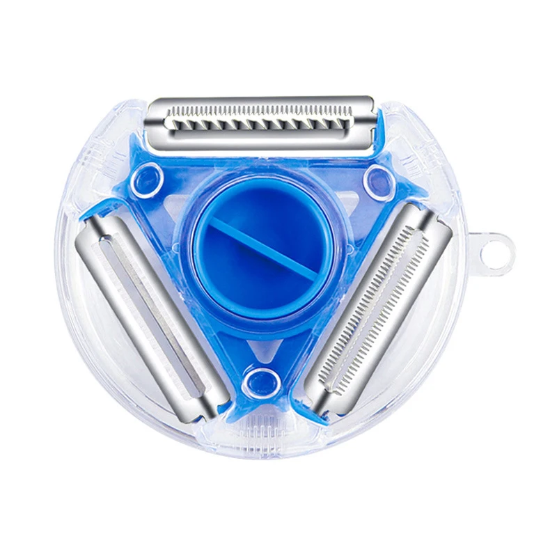 Multifunktionaler 3-in-1-Gemüse- und Obstschäler aus Edelstahl, Schredder, geschreddertes Peeling, Artefakt, Küchenwerkzeug-Zubehör – Detail 1