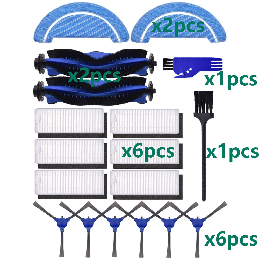 

Швабра с фильтром и основной боковой щеткой, совместимая с Cecotec Conga 1790 Ultra /1090, сменные детали для пылесоса, аксессуары