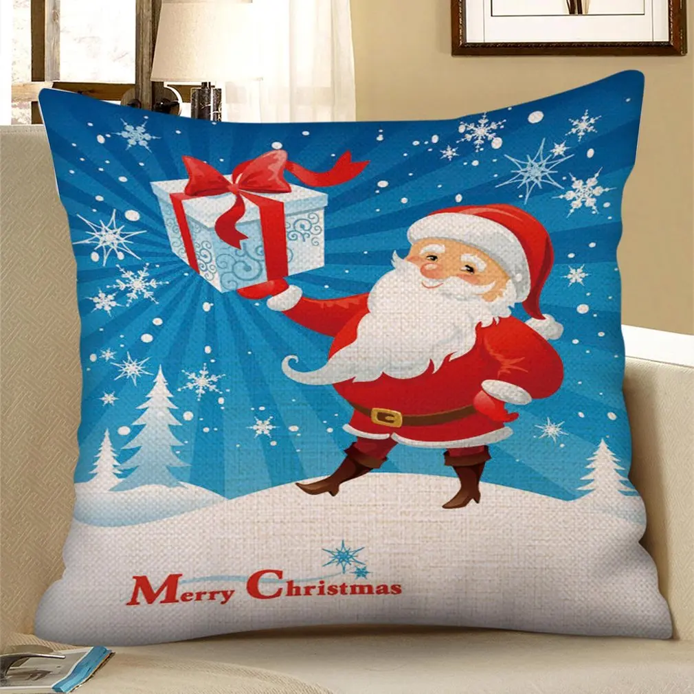 45x45 Square Pillow Cover Cushion Case Toss Pillowcase Hidden Zipper Closure Pillows 25  Style Pattern Christmas Supplies Drops