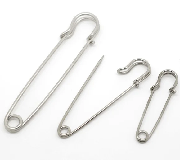 1Pack Silver color  Metal Safety Pins Stitch Holders Brooch Craft Findings DIY Sewing Tools Jewelry  Apparel Accessories