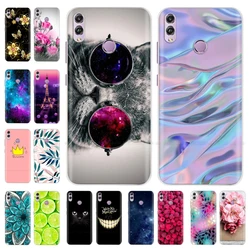 for Honor 8X Case Painted Soft Silicone TPU Phone Cover for Honor 8X 8 X Honor8X Case Cover Phone Cases Shell Coque Bags Flower