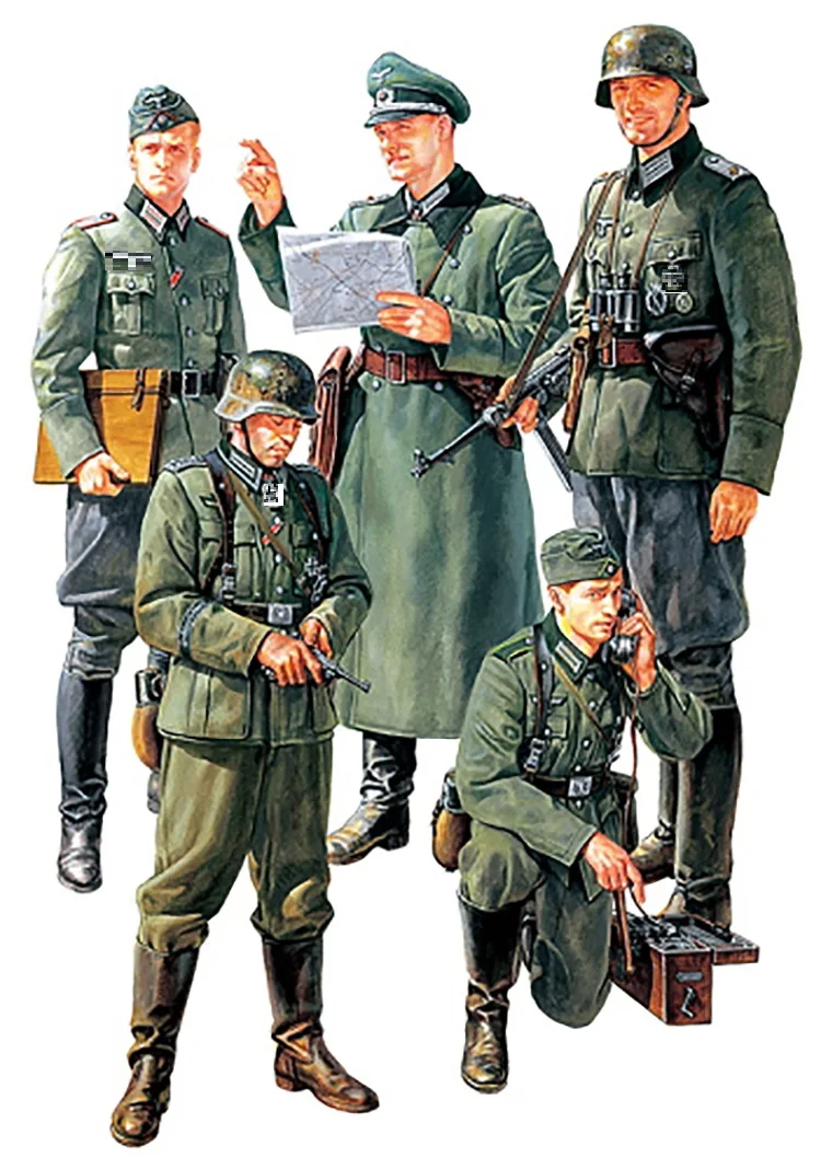 Tamiya Plastic Assembly Model 1/35 Germany Field Commander Soldier Set Adult Collection DIY Assembly Kit 35298