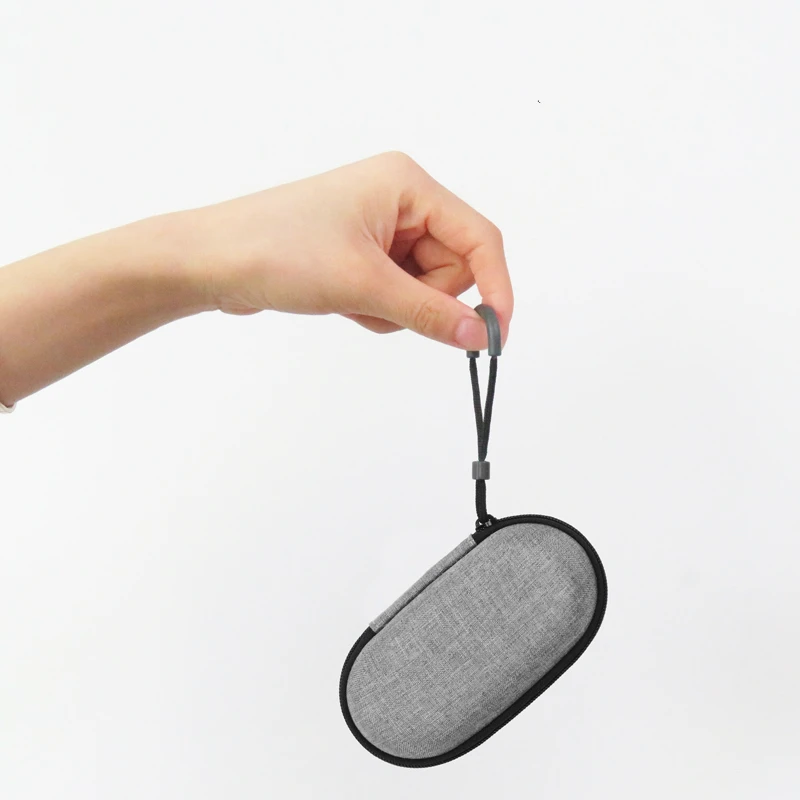 Bolsa de auriculares Portátil con Bluetooth y Cable, estuche de almacenamiento protector con cremallera, organizador de cables Usb, caja de auriculares con cuerda de mano