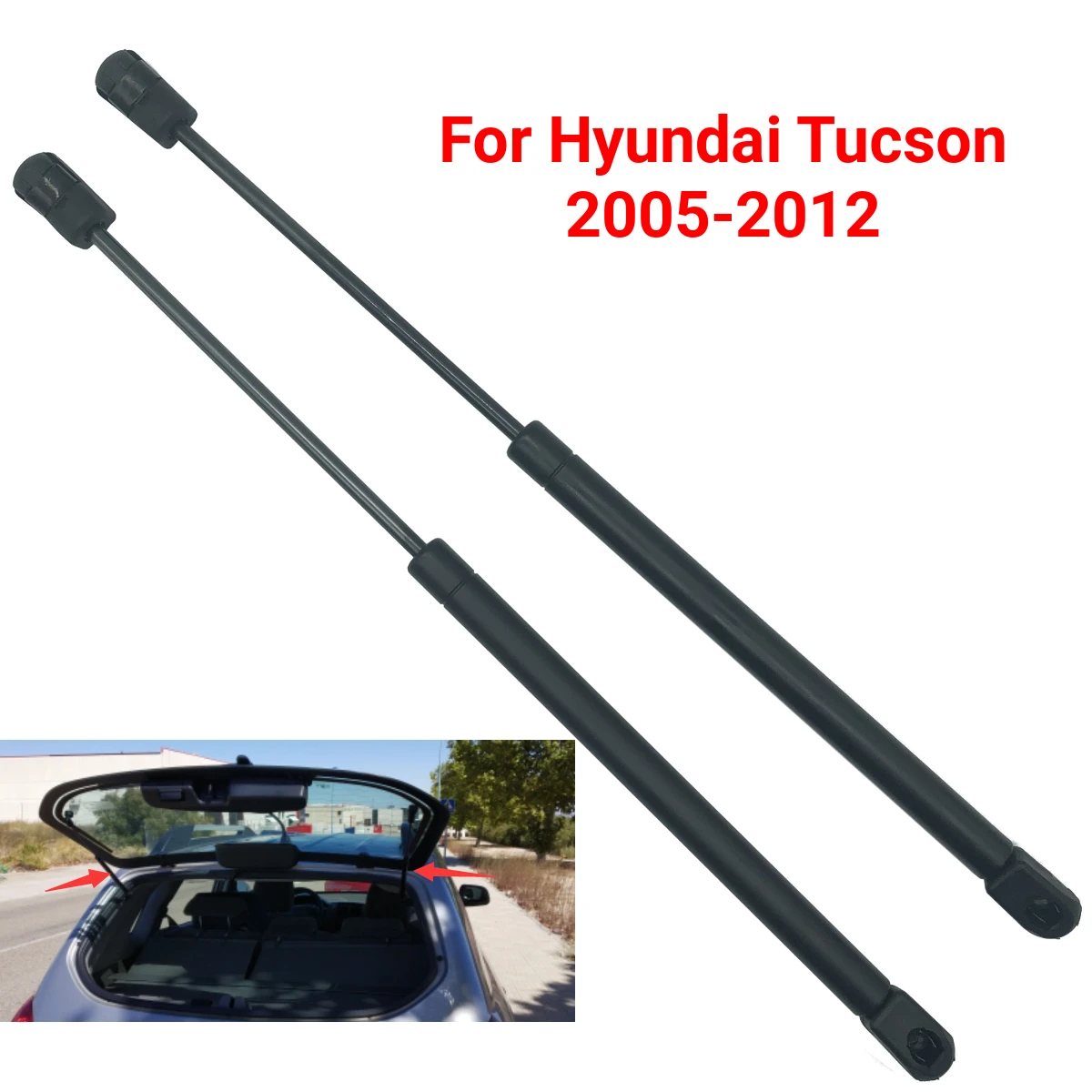 2Pcs Car Rear Window Glass Gas Strut Lift Support Rod Shock Bar 871702E020 for Hyundai Tucson JM ix35 2005-2012